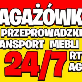 PRZEPROWADZKA, BAGAŻÓWKA 24/7 Przeprowadzki, Transport mebli, TANIO