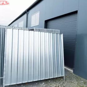 ogrodzenie budowlane pełne, ogrodzenie z blachy trapezowej