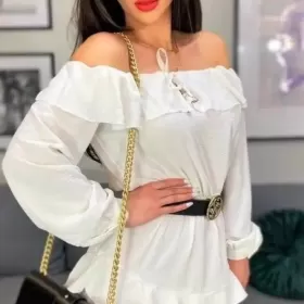 Sukienka hiszpanka z długim rękawem - butik smlfashion