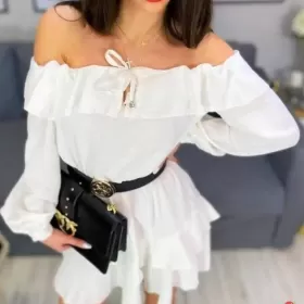 Sukienka hiszpanka z długim rękawem - butik smlfashion