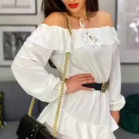 Sukienka hiszpanka z długim rękawem - butik smlfashion