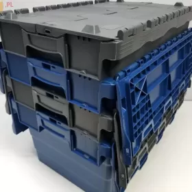 Pojemnik Transportowy Magazynowy Kurierski Skrzynka Kosz-60x40x32cm