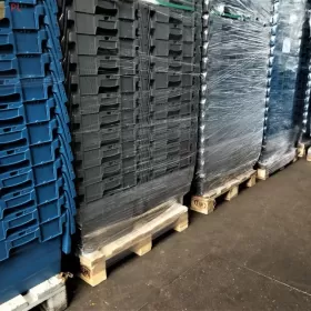 Pojemnik Transportowy Magazynowy Kurierski Skrzynka Kosz-60x40x32cm
