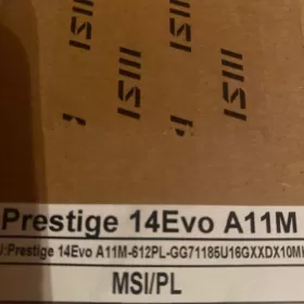 Nowy laptop MSI Prestige EVo 14  A 11 M Zamiana