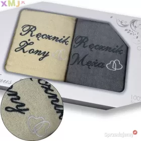 Komplet ręczników MĄŻ ŻONA 70x140 HAFT RÓŻNE WZORY