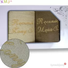 Komplet ręczników MĄŻ ŻONA 70x140 HAFT RÓŻNE WZORY