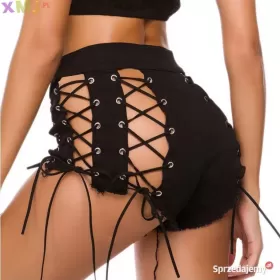 Szorty Czarne Spodenki Damskie Na Lato Seksowne Sexy Dżins M