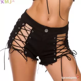 Szorty Czarne Spodenki Damskie Na Lato Seksowne Sexy Dżins M