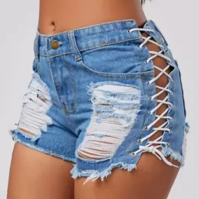 Spodenki Szorty Krótkie Damskie Jeans Niebieski S M L  XL