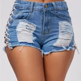 Spodenki Szorty Krótkie Damskie Jeans Niebieski S M L  XL