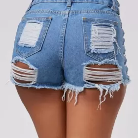 Spodenki Szorty Krótkie Damskie Jeans Niebieski S M L  XL
