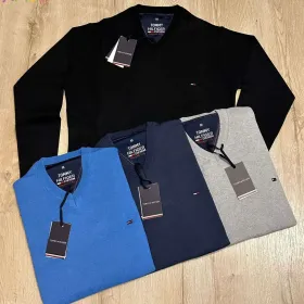Sweter męski Tommy Hilfiger rozmiar M- XXL. Czarny. PREZENT NOWOŚĆ DOSTĘPNE OD  PAŹDZIERNIKA 2024