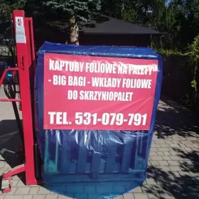 Wkłady foliowe do skrzyń skrzyniopalet kaptury na palety