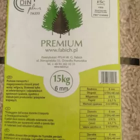 Pellet Drzewny FABICH A1 Din Plus Jasny Iglasty.Dostępny.