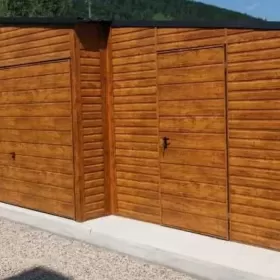 Garaże Blaszane Garaż Blaszany Drewnopodobny Blaszak 5x5 6x6 7x5 8x6