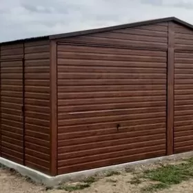 Garaże Blaszane Garaż Blaszany Drewnopodobny Blaszak 5x5 6x6 7x5 8x6