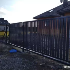 Brama przesuwna,Palisadowa Ocynk+ral
