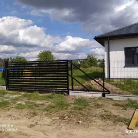Brama przesuwna,Palisadowa Ocynk+ral