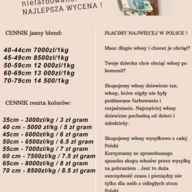 Skup włosów gotówka od ręki