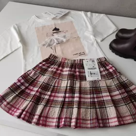 Zara zestaw wiosenny dla dziewczynki 5 sztuk roz. 98 i 104