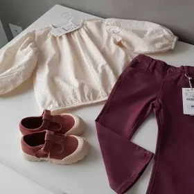 Zara zestaw wiosenny dla dziewczynki 5 sztuk roz. 98 i 104