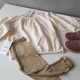 Zara zestaw wiosenny dla dziewczynki 5 sztuk roz. 98 i 104
