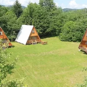 Domki, Nad Rzeką Solinką.Bukowiec, Bieszczady.