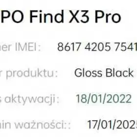 Oppo Find X3 pro idealny stan gwarancja do roku 2025