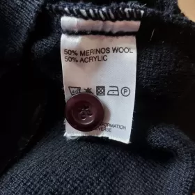 Sweter męski z wełną merino L