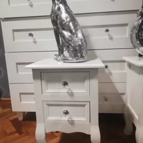 Szafka nocna biała glamour