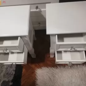 Szafka nocna biała glamour