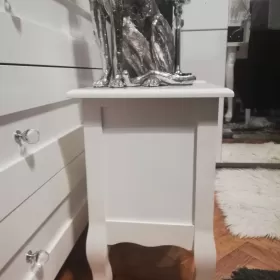 Szafka nocna biała glamour