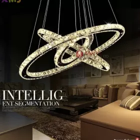 Żyrandol kryształowy led ring 60/40/20 47% rabat