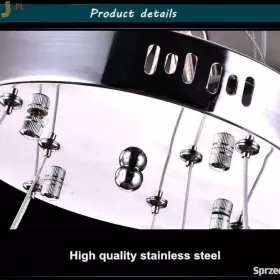 Żyrandol kryształowy led ring 60/40/20 47% rabat