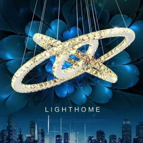 Żyrandol kryształowy led ring 60/40/20 47% rabat