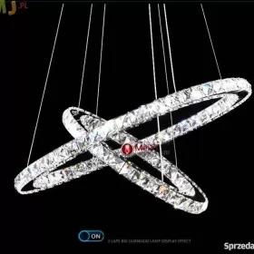 Żyrandol kryształowy led ring 60/40/20 47% rabat