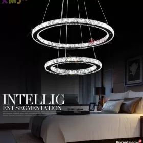 Żyrandol kryształowy led ring 60/40/20 47% rabat