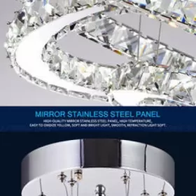 Żyrandol kryształowy led ring 60/40/20 47% rabat