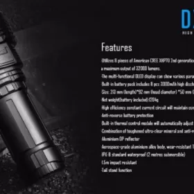 Latarka IMALENT DX80 32000 Lumenów 8 CREE XHP70 LED Power
