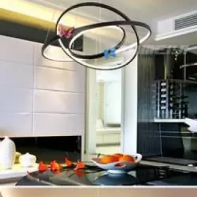 Żyrandol led ring pilot biały i czarny 47% rabat