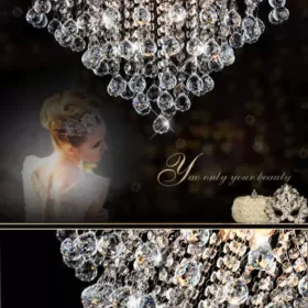 Żyrandol kryształowy nowoczesny luxury 47% rabat
