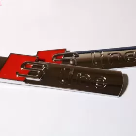 emblematy sline audi mega zestaw grill brelok nakrętki mat i połysk