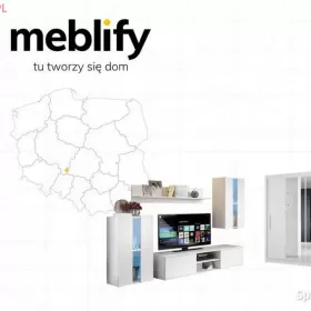 Meblościanka HIT 1 + szafa 180 BIAŁA zestaw DAR
