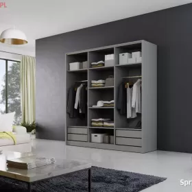 Szafa przesuwna MEBLO 2 200 SZARA lustro DARMOWA DOSTAWA