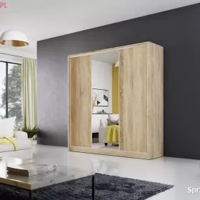Szafa przesuwna MEBLO 1 200 SONOMA lustro DARMOWA DOSTAWA