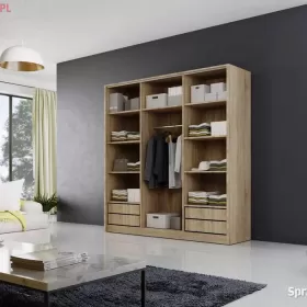 Szafa przesuwna MEBLO2 200 SONOMA lustro DARMOWA DOSTAWA