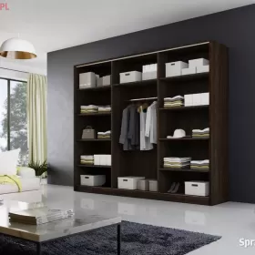 Szafa przesuwna MEBLO 4 250 WENGE lustro DARMOWA DOSTAWA