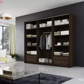 Szafa przesuwna MEBLO 4 250 WENGE lustro DARMOWA DOSTAWA