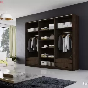 Szafa przesuwna MEBLO 4 250 WENGE lustro DARMOWA DOSTAWA