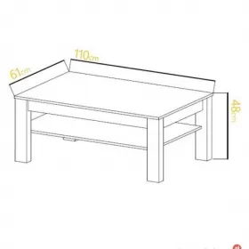 Stolik kawowy LONA 110 cm Sonoma ławostół DARMOWA DOSTAWA